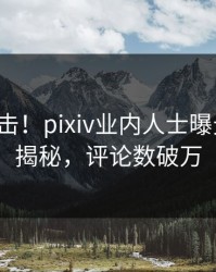 今晨直击！pixiv业内人士曝光热点，揭秘，评论数破万