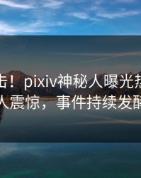 最新直击！pixiv神秘人曝光热点，令人震惊，事件持续发酵