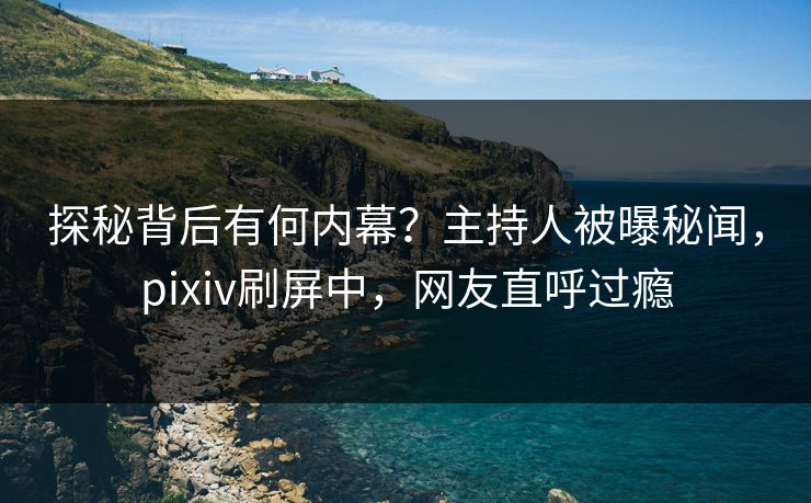 探秘背后有何内幕？主持人被曝秘闻，pixiv刷屏中，网友直呼过瘾