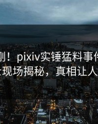 清晨刚刚！pixiv实锤猛料事件，业内人士现场揭秘，真相让人瞠目