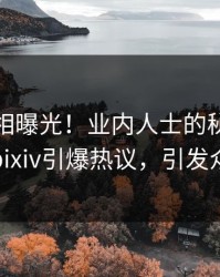 本周真相曝光！业内人士的秘闻事件在pixiv引爆热议，引发众怒
