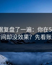我把数据复盘了一遍：你在51网花了很多时间却没效果？先看账号登录