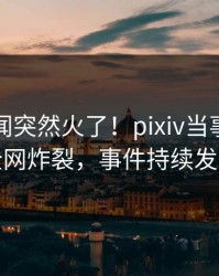 刚刚丑闻突然火了！pixiv当事人居然全网炸裂，事件持续发酵