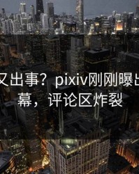 当事人又出事？pixiv刚刚曝出秘闻内幕，评论区炸裂