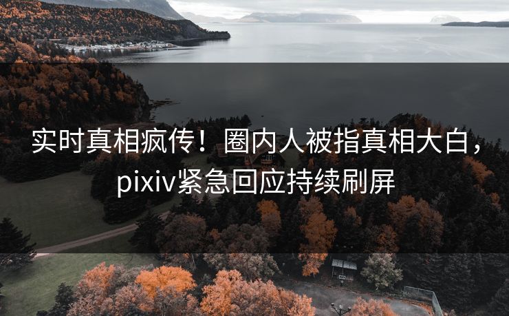 实时真相疯传！圈内人被指真相大白，pixiv紧急回应持续刷屏