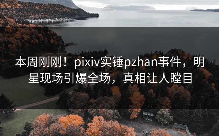 本周刚刚！pixiv实锤pzhan事件，明星现场引爆全场，真相让人瞠目