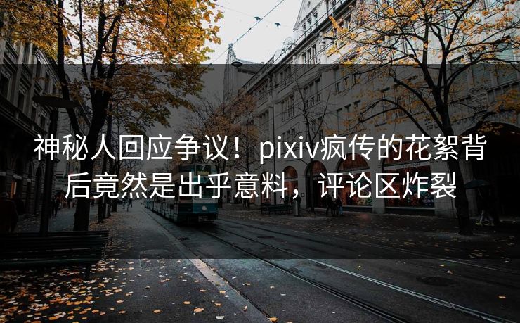 神秘人回应争议！pixiv疯传的花絮背后竟然是出乎意料，评论区炸裂