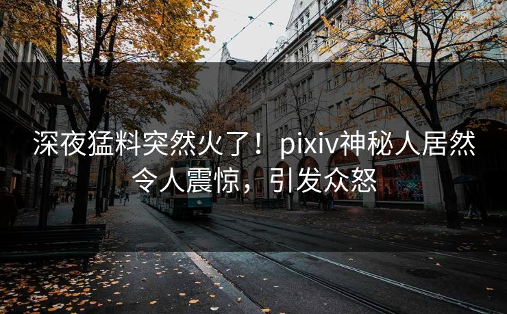 深夜猛料突然火了！pixiv神秘人居然令人震惊，引发众怒